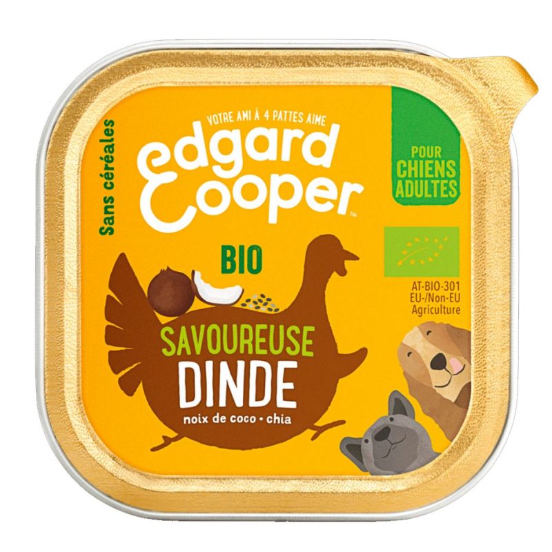 Pâté Savoureuse Dinde - Edgar Cooper  Edgar Cooper 5425039486451 Pâtées pour chien