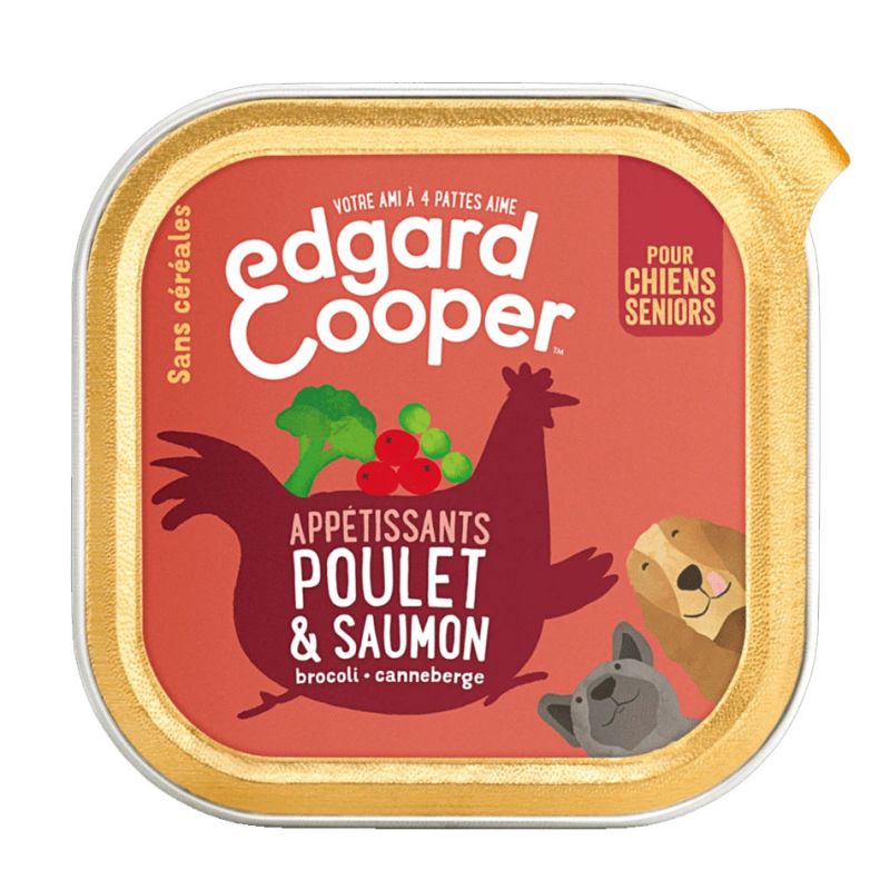 Pâté Edgar Cooper Poulet et Saumon  Edgar Cooper 5425039486437 Paté pour chien