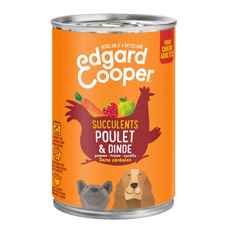 Pâté Edgar Cooper Poulet & Dinde  Edgar Cooper 5425039486376 Paté pour chien
