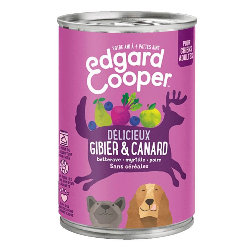 Pâté Edgar Cooper Gibier & Canard  Edgar Cooper 5425039486338 Paté pour chien