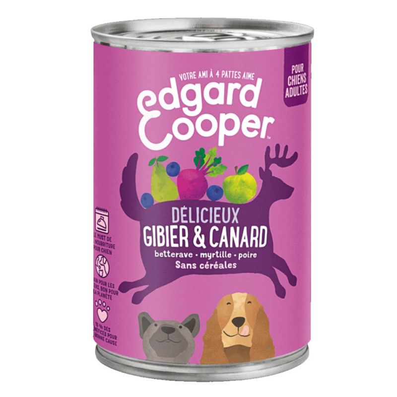 Pâté Gibier & Canard - Edgar Cooper  Edgar Cooper 5425039486338 Pâtées pour chien