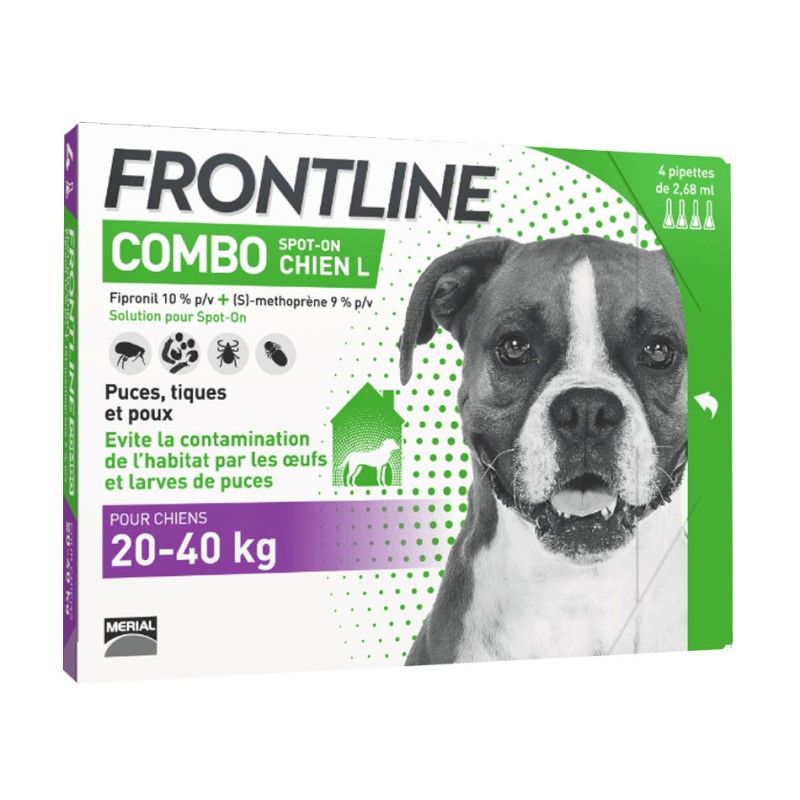 Frontline Combo Chien 20-40 kg FRONTLINE  Pipettes