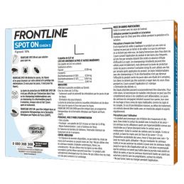 SPOT ON CHIEN 2-10KG 4Pp 0.67ML FRONTLINE  Pipettes