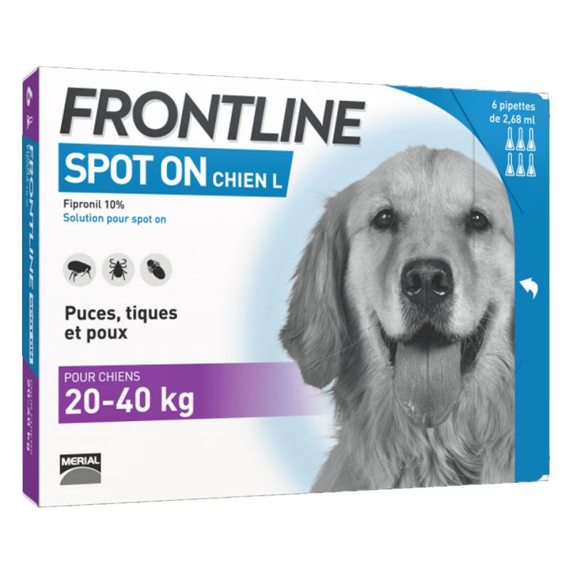 Frontline Spot On Chien 20-40 kg FRONTLINE  Pipettes