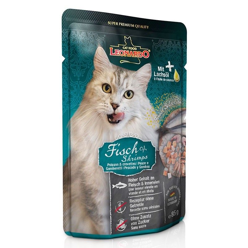 Terrine pour Chat « Poisson + Crevettes » - Leonardo LEONARDO 4002633756336 Boîtes, sachets pour chats