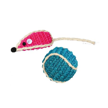 Jouet pour chat Trixie en Sisal balle et souris