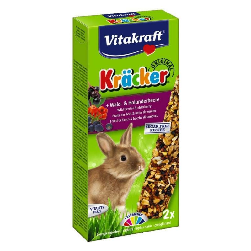 Vitakraft Kräcker Lapins Nains Aux Fruits des bois & baies de sureau VITAKRAFT VITOBEL 4008239250049 Friandise & Complément