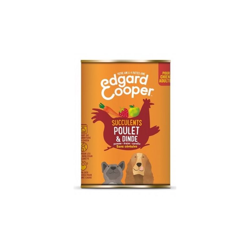 Pâté Poulet & Dinde - Edgar Cooper  Edgar Cooper 5425039486307 Pâtées pour chien