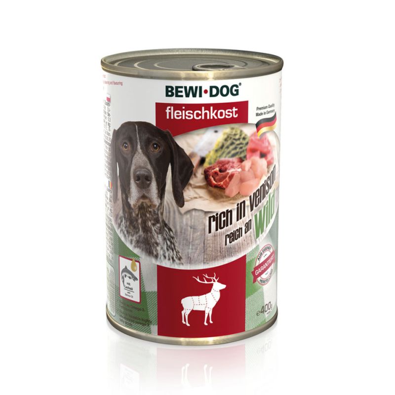 Boîte BewiDog Gibier BEWI DOG  Pâtées pour chien