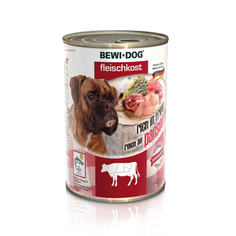 Boîte BewiDog Panse de boeuf BEWI DOG  Pâtées pour chien