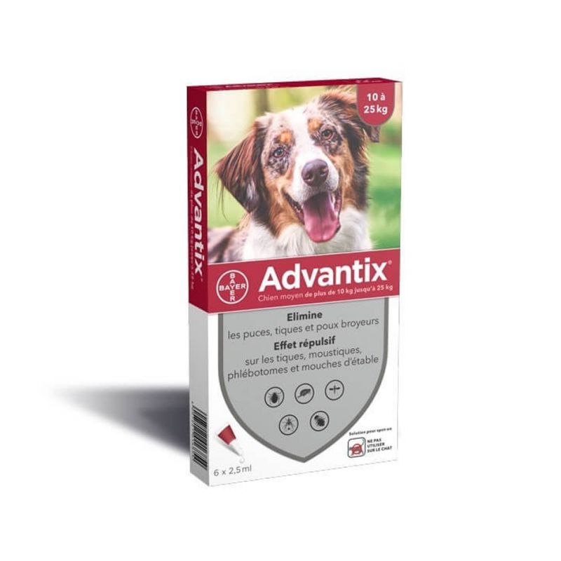 ADVANTIX CHIEN 10-25 KG 4 Pp ADVANTIX  Pipettes