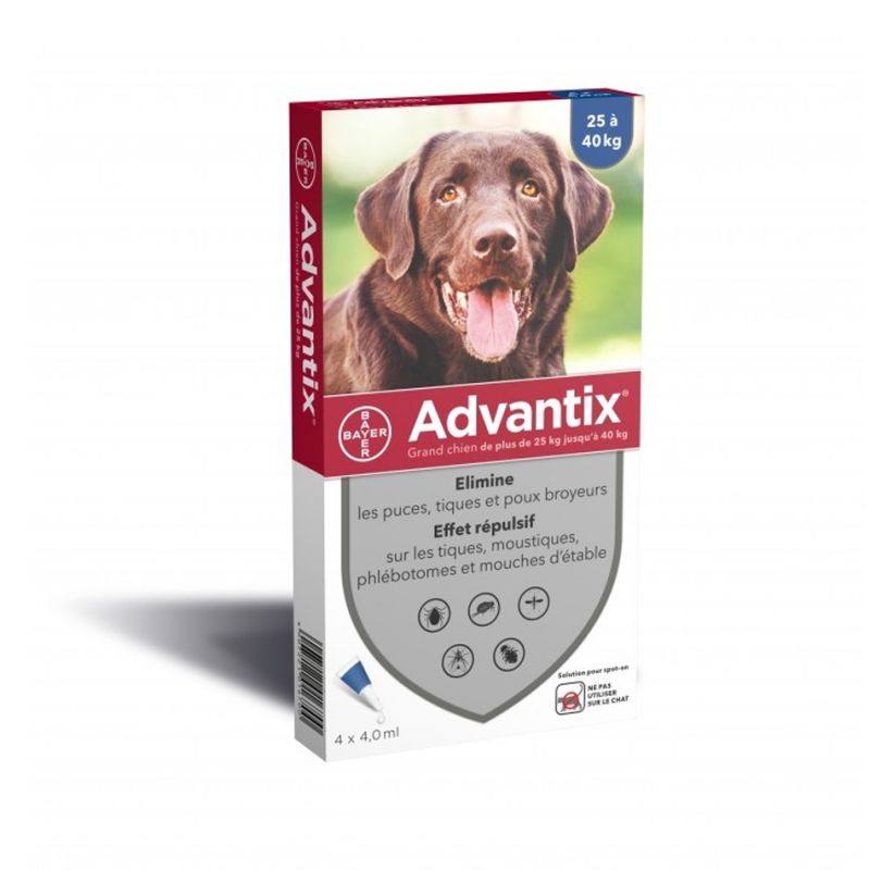 Advantix antiparasitaire chien 25-40kg ADVANTIX  Pipettes