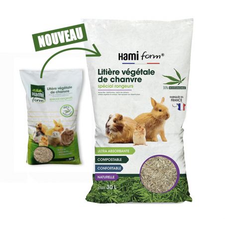Hami Litière végétale de chanvre 30 L