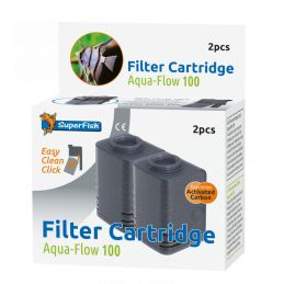 Superfish Aqua Flow 100 Easy Click Cassettes 2PCS SUPERFISH 8715897041785 Filtre interne
