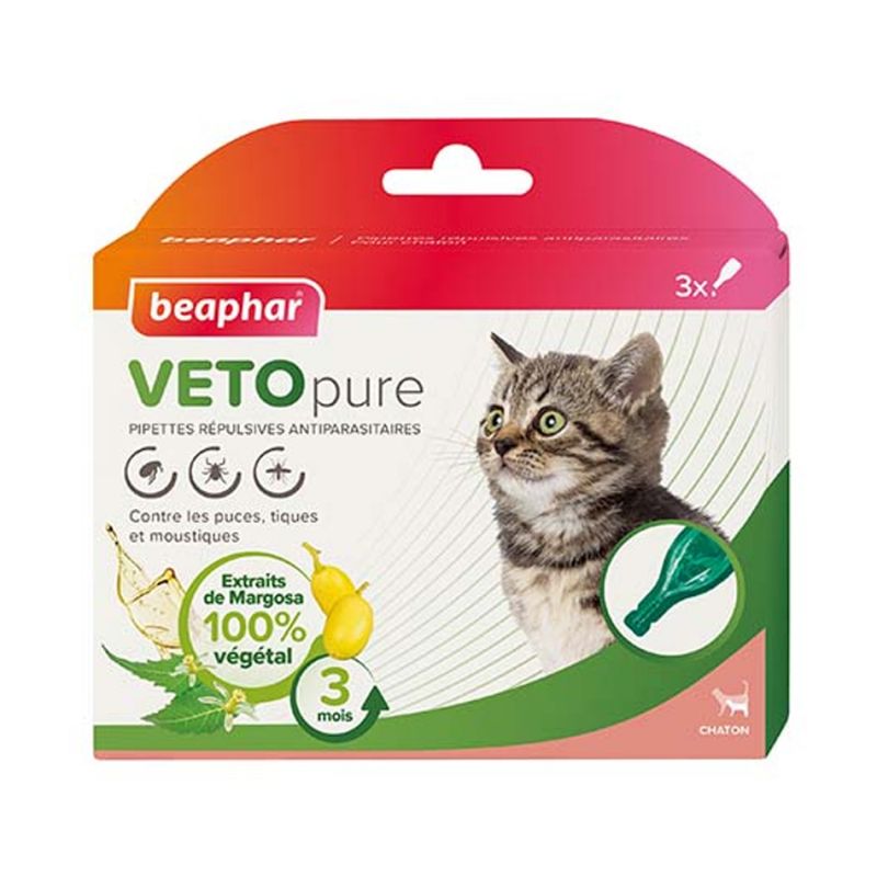 Pipettes répulsives antiparasitaires chaton BEAPHAR 8711231156153 Pipettes et spray
