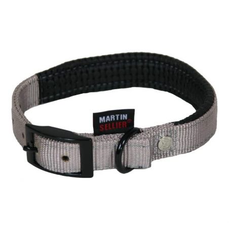 Collier confort en nylon uni gris