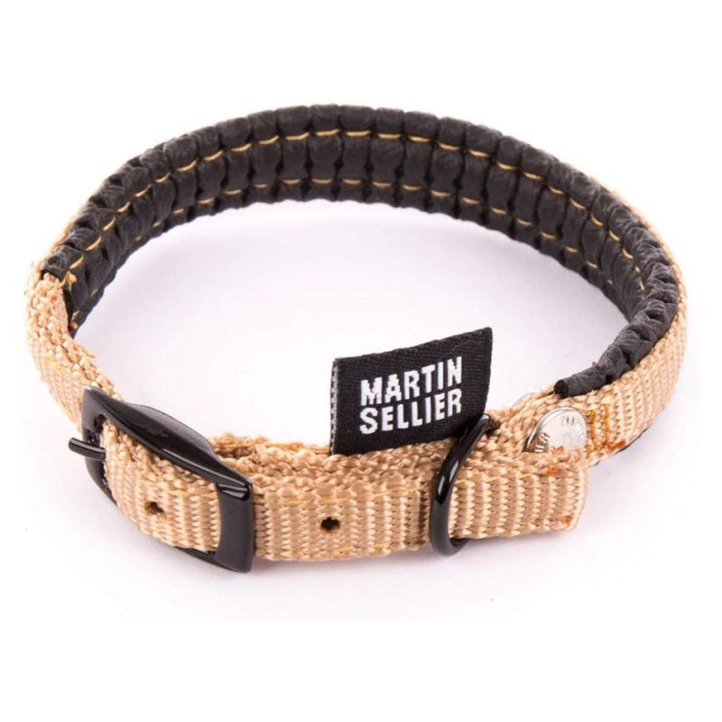 Collier confort en nylon uni beige   Colliers