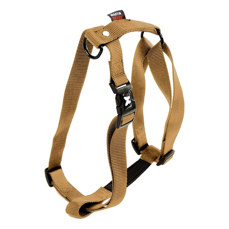 Harnais confort en nylon beige   Harnais