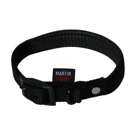 Collier confort en nylon uni noir