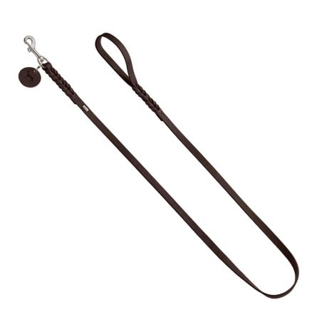 Laisse d'éducation canin cuir marron