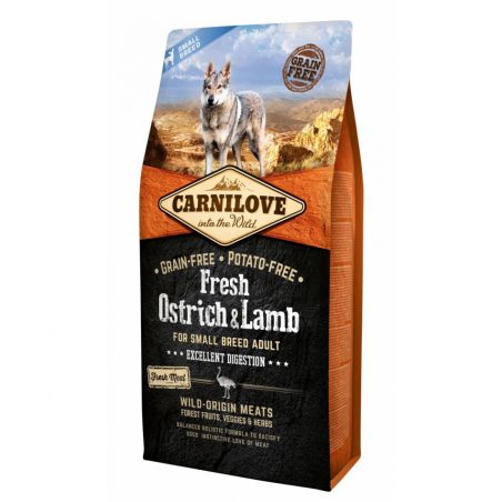 Croquettes Carnilove Adulte autruche/agneau 6 kg