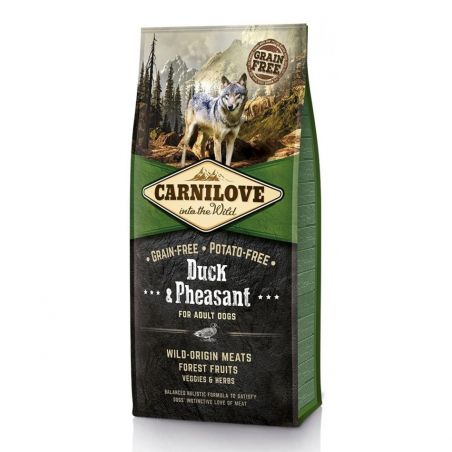 Croquettes Carnilove Adulte canard/faisan 12 kg