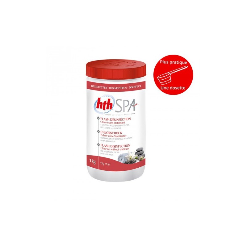 hth® SPA Flash Désinfection - 1 kg  3521686010062 Spa accessoires et entretien