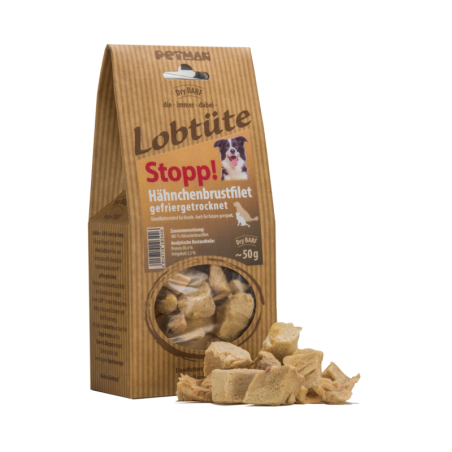 Friandises chien « Halte ! » Lobtüte Petman 50 g