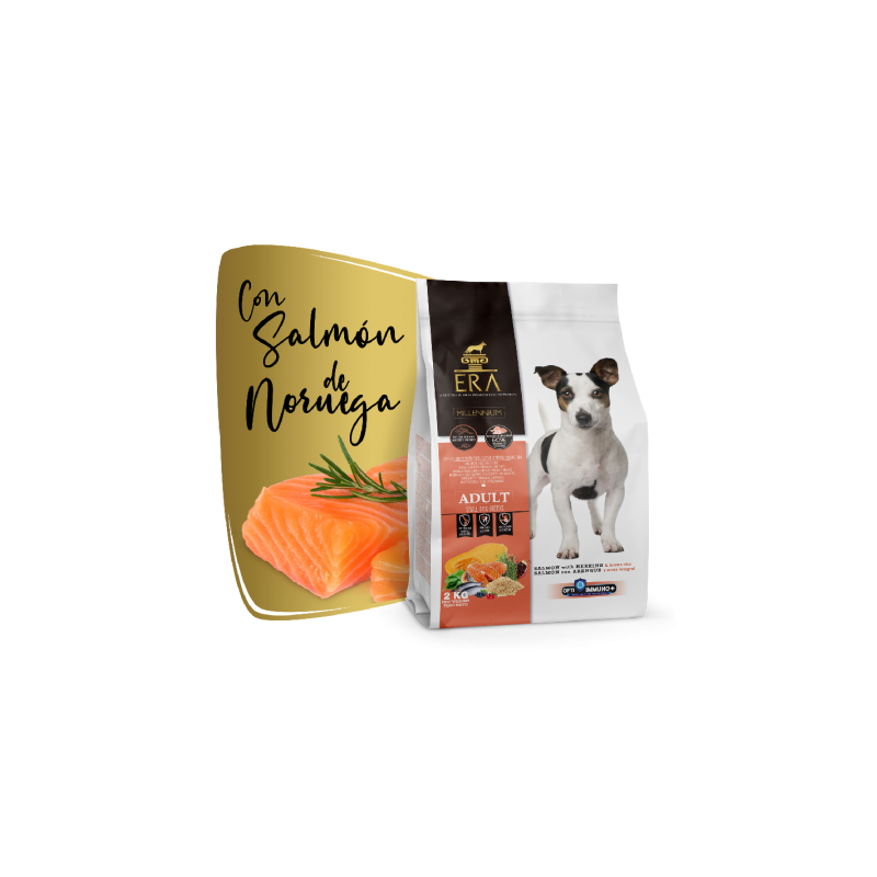 Croquettes ERA Millénium ADULTES Petites Races – Saumon & Hareng ERA  Croquettes ERA Millénium