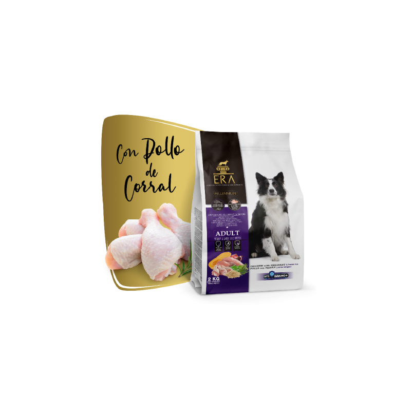 Croquettes ERA Millénium ADULTES Moyennes et Grandes Races – Poulet & Faisan ERA  Croquettes ERA Millénium