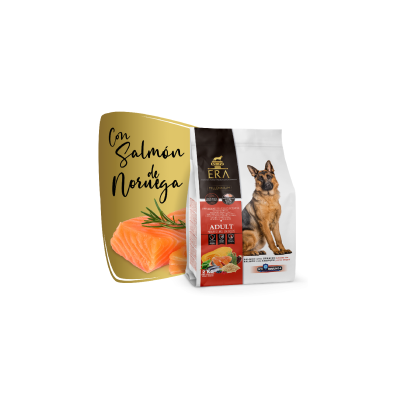 Croquettes ERA Millénium ADULTES Moyennes et Grandes Races – Saumon & Hareng ERA  Croquettes ERA Millénium