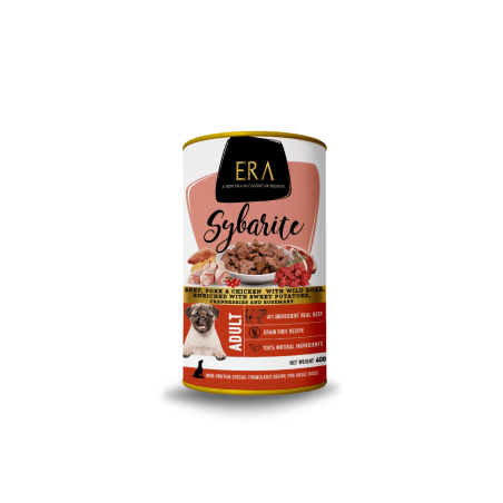 Pâtée ERA Sybarite pour chien adulte Bœuf, Porc, Poulet au Sanglier