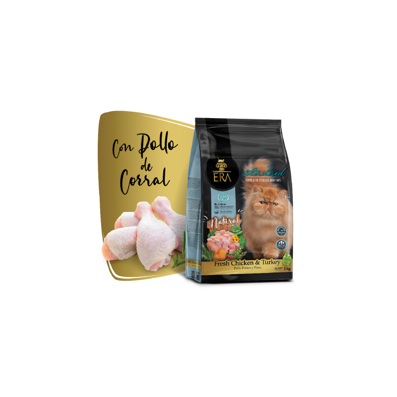 Croquettes ERA Centurion Natural CHAT Adulte - Stérilisé et en surpoids ERA  Croquettes ERA Centurion Natural