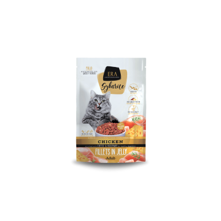 Filets en gelée ERA Sybarite pour Chats Adultes – Poulet & Fromage