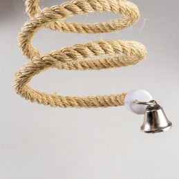 Corde spirale en sisal avec clochette Duvo+ DUVO+  Perchoirs