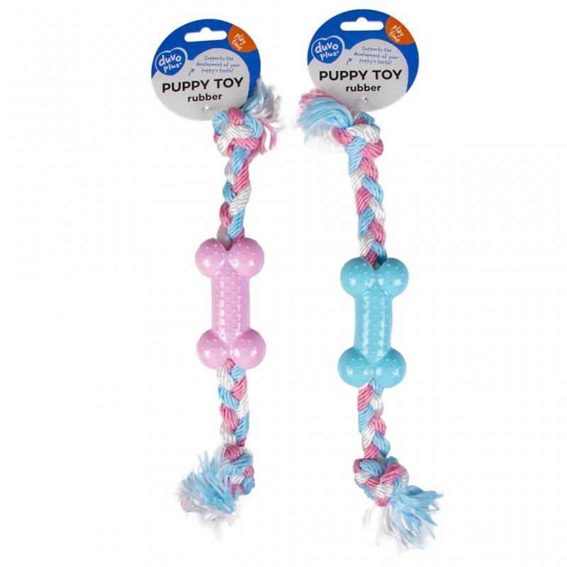 Puppy Toy - Os avec corde – Duvo+ DUVO+ 5414365318512 Cordes, jouets à mordre