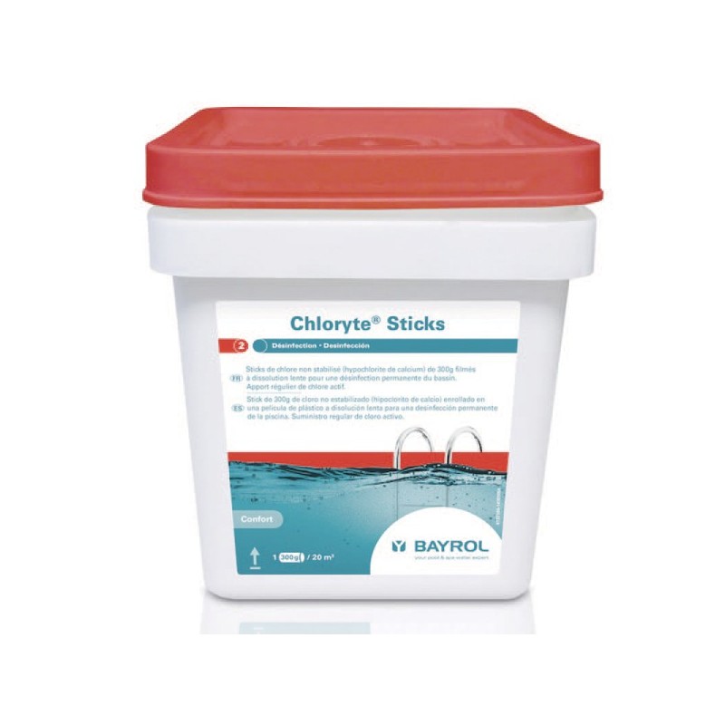 Chlore Chloryte Sticks non stabilisé 4,5 kg BAYROL BAYROL 4008367371814 Traitements, test d'eau
