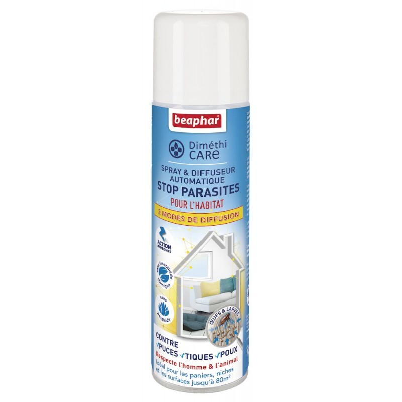 DIMETHICARE Spray & Diffuseur Stop Parasites pour l’habitat - Beaphar BEAPHAR 8711231152650 Spray