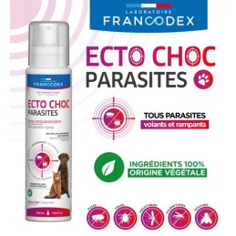 ECTO CHOC Parasites, spray antiparasitaire - Francodex FRANCODEX 3283021724729 Accueil
