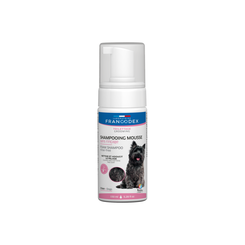 Shampooing Mousse sans rinçage pour chiens - Francodex FRANCODEX 3283021724651 Accueil