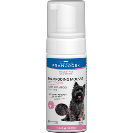 Shampooing Mousse sans rinçage pour chiens - Francodex