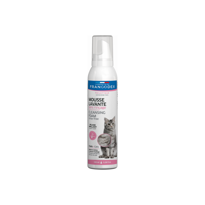 Shampooing Mousse sans rinçage pour chats - Francodex FRANCODEX 3283021724552 Accueil