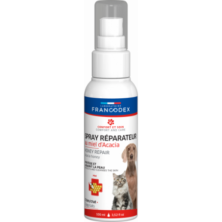 Spray réparateur au miel d’acacia pour chiens et chats - Francodex