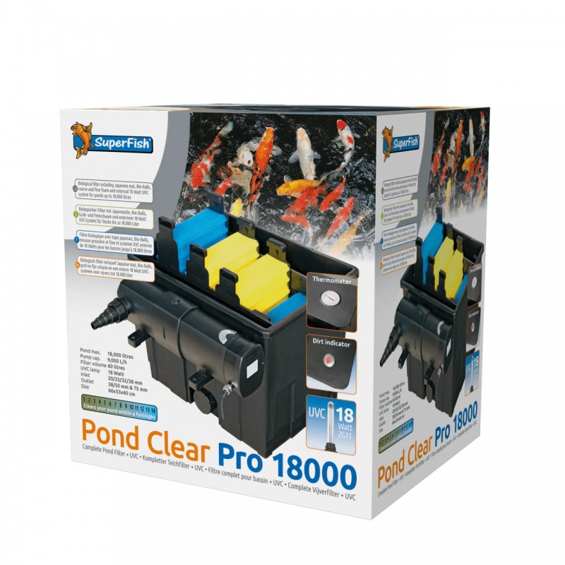 PondClear Pro 18000 + UVC - 18 W - Superfish SUPERFISH 8715897338571 Filtre bassin