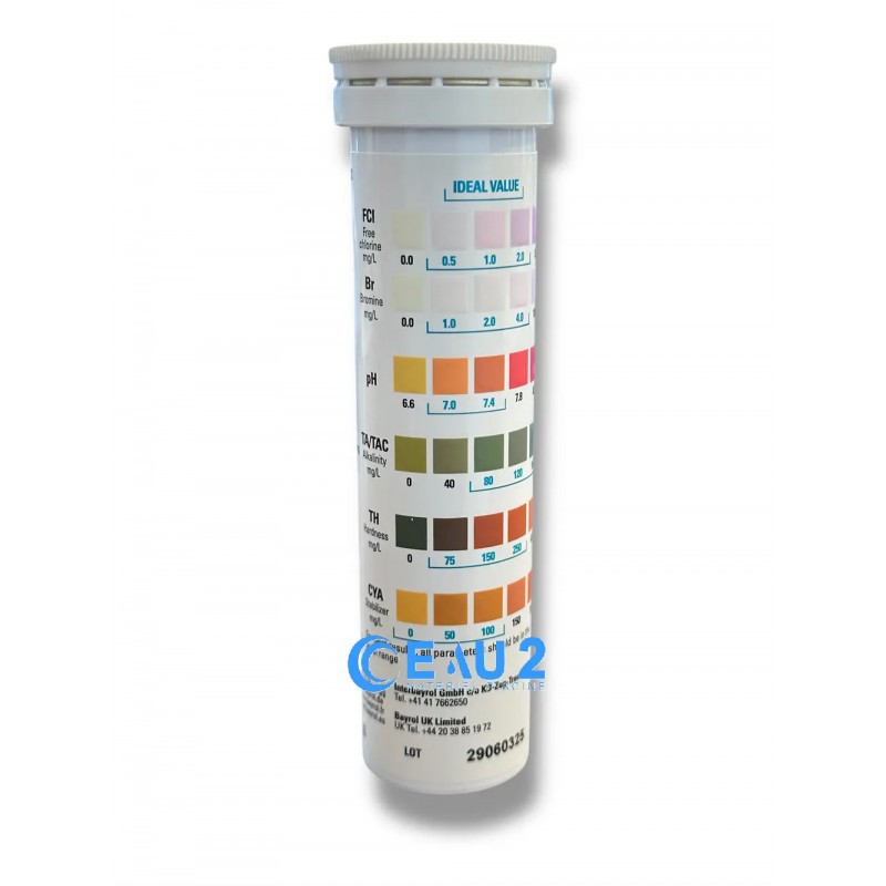 Quicktest Bandelettes d'Analyse 5 en 1 - Bayrol BAYROL 4008367880255 Piscines et Spa