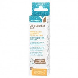Quicktest Bandelettes d'Analyse 5 en 1 - Bayrol BAYROL 4008367880255 Piscines et Spa