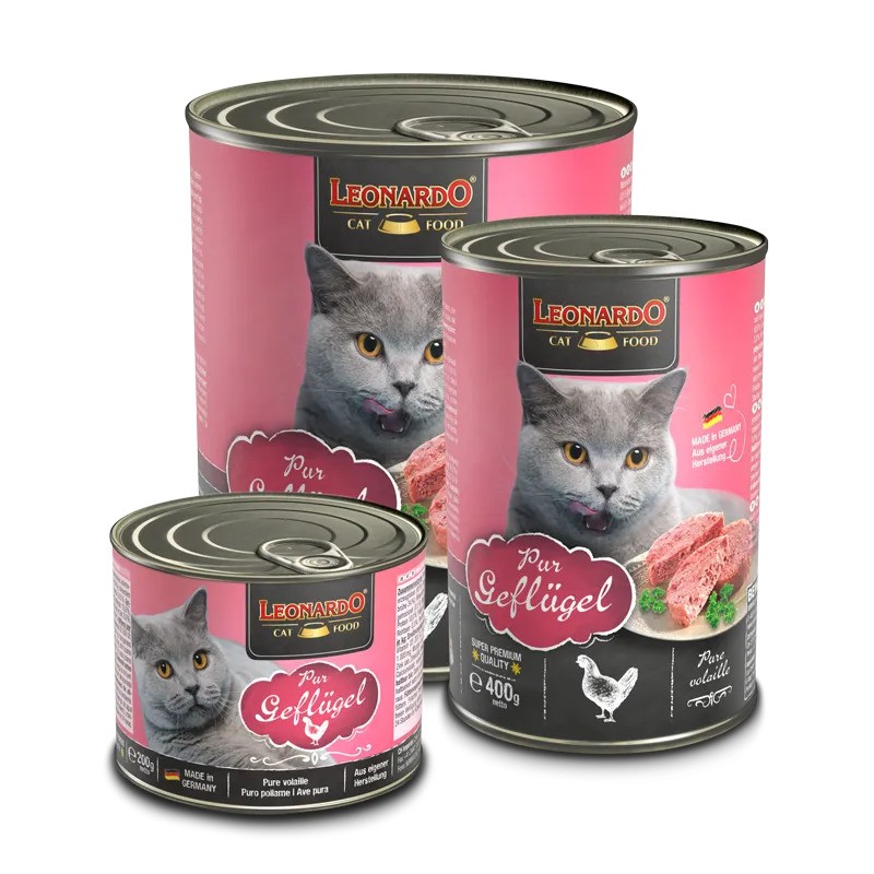 Pâtée en conserve « Pure Volaille » – Leonardo LEONARDO  Boîtes, sachets pour chats