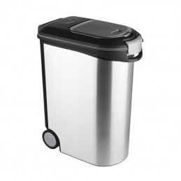 Container Croquettes 20 kg/54L argent/noir - Curver CURVER 3253923906073 Ecuelles, distributeurs