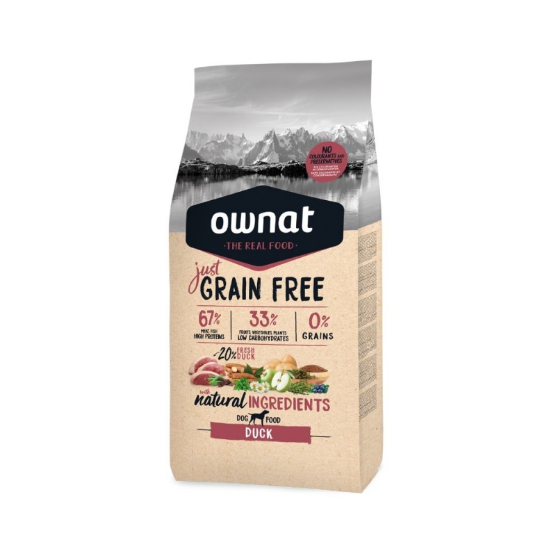 Croquettes Chien Ownat "Just Grain Free" Duck OWNAT  Croquettes OWNAT