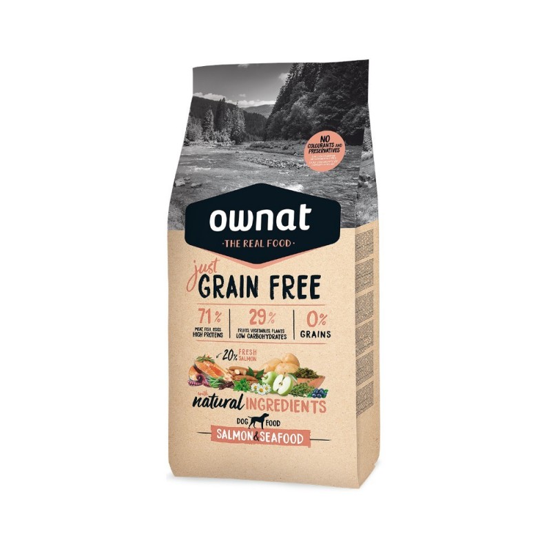 Croquettes Chien Ownat "Just Grain Free" Salmon & SeaFood OWNAT  Croquettes OWNAT